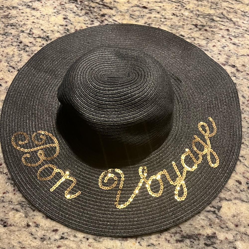 Marcus Adler New York Black Sun Hat Bon Voyage Excellent Condition $25